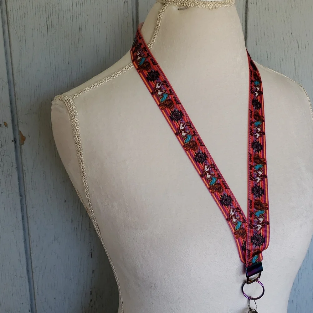 Rodeo Key Lanyard Keys Peace Love Cowgirl Vaquera Cowboy Horse Leopard Bronc - Picture 6 of 11